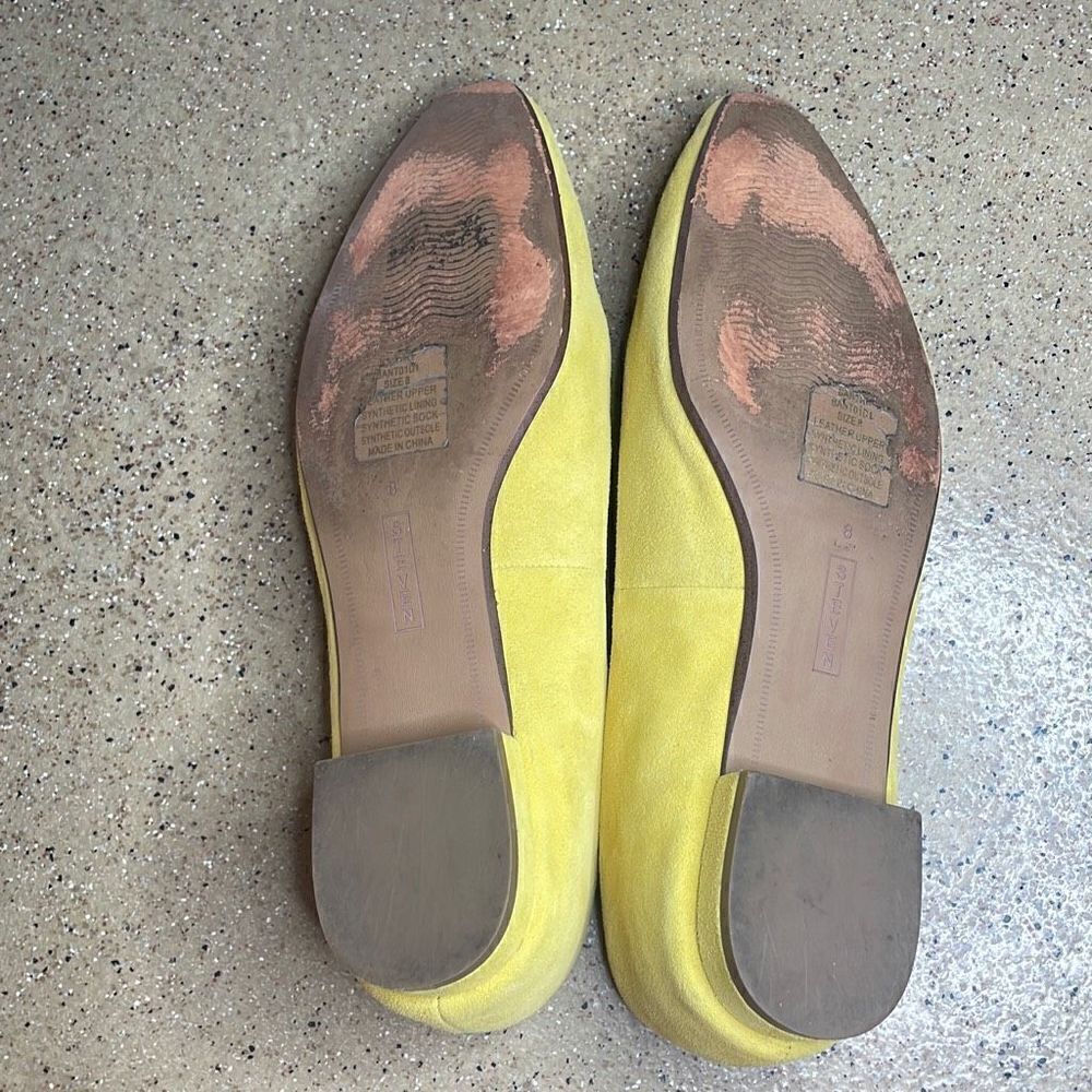 Steven New York Bantry Yellow Suede Flats sz 8 - Picture 7 of 10